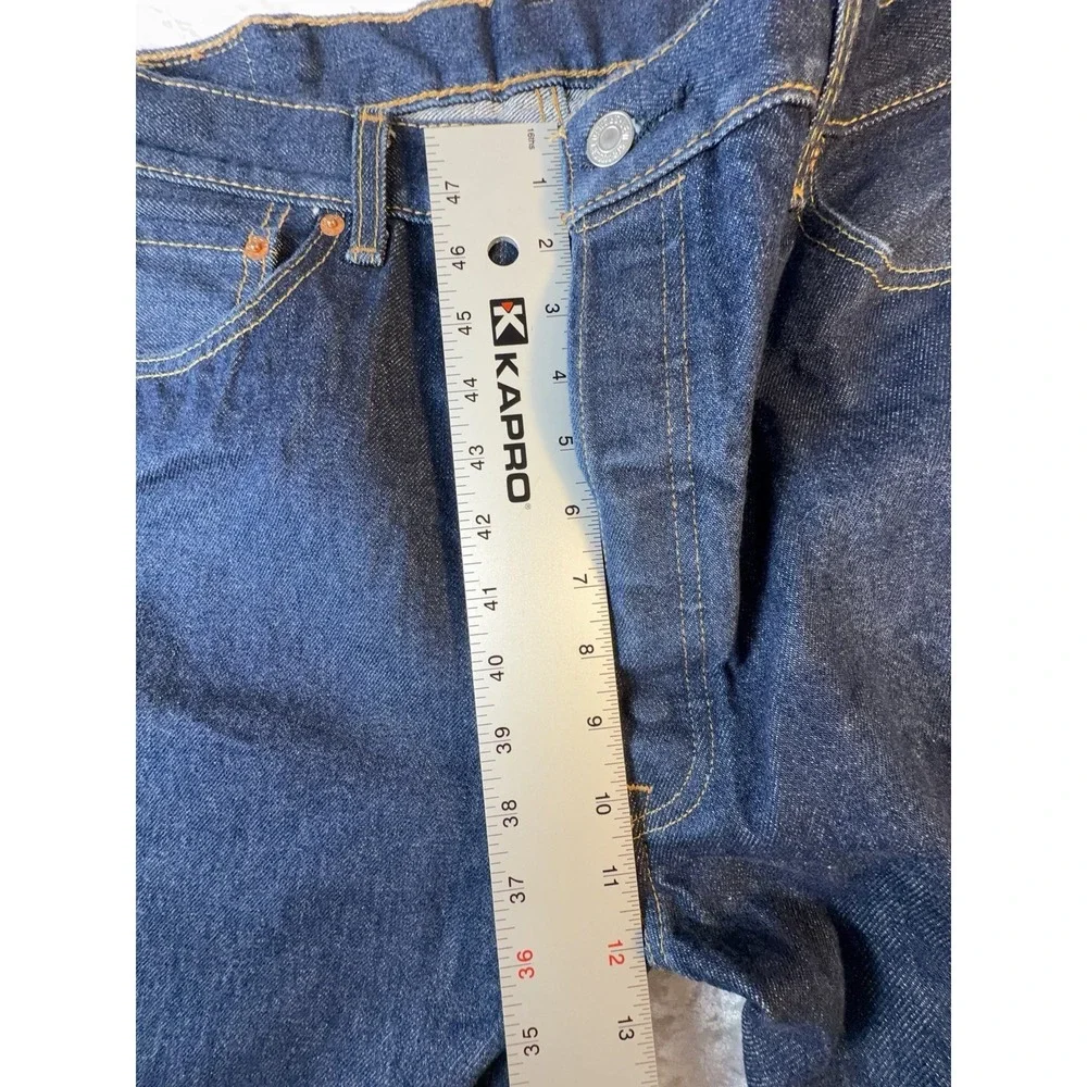 Levi's 501 Original Fit Jeans Mens 36x31‎ Dark Wash Button Fly Straight Denim